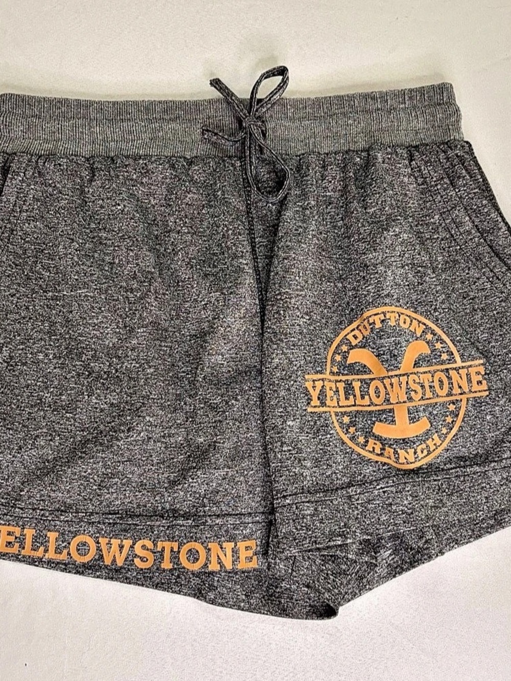 Yellowstone Athletic Shorts in Gray & Orange Large